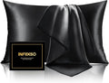 INFIIXSO Mulberry Silk Pillow Cases King Size Set of 2, Silk Pillowcase by INFIIXSO