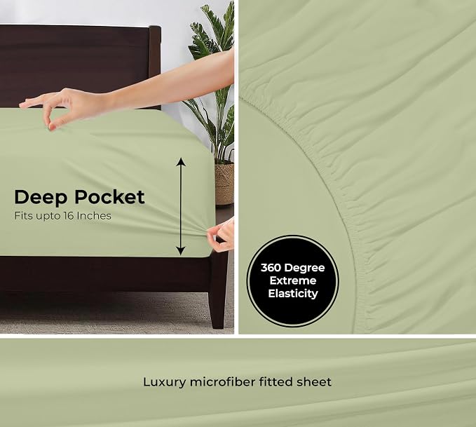 Royale Linens Fitted Sheet California King - Image 3