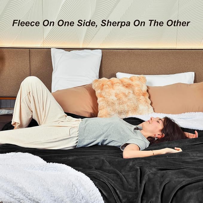 KAWAHOME Sherpa Fleece Throw Blanket - Image 4