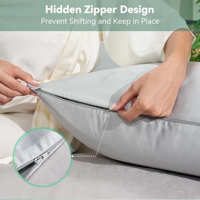 Cooling Curved Pillowcase for Side Sleeper Pillow - Image 6