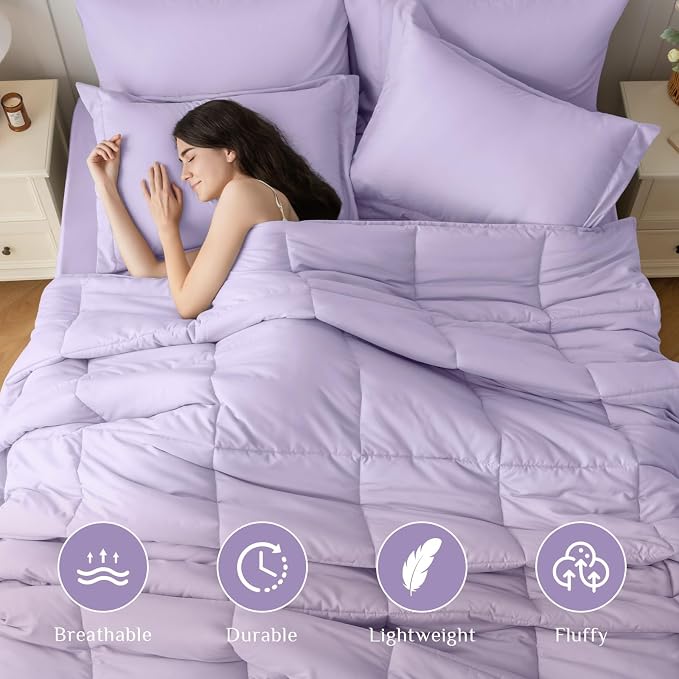 JOLLYVOGUE King Comforter Set, Ultra-Soft Bed in a Bag King Size 7 Pieces - Image 2
