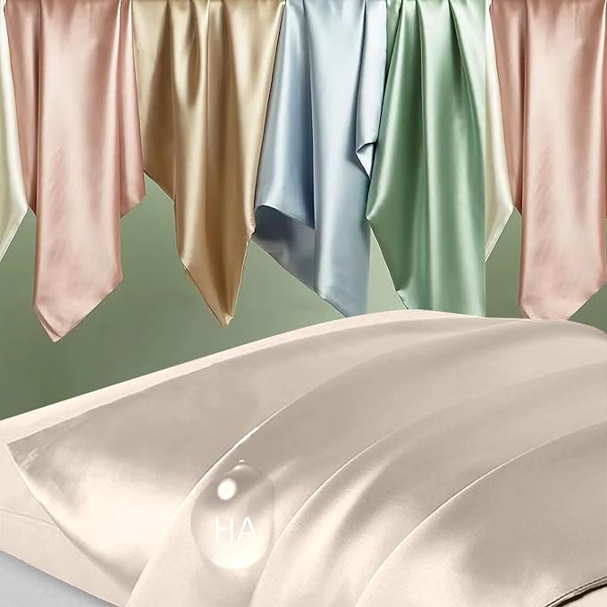 Silk Pillowcase for Hair and Skin, Mulberry Silk Pillow Cases Standard Size - Image 2