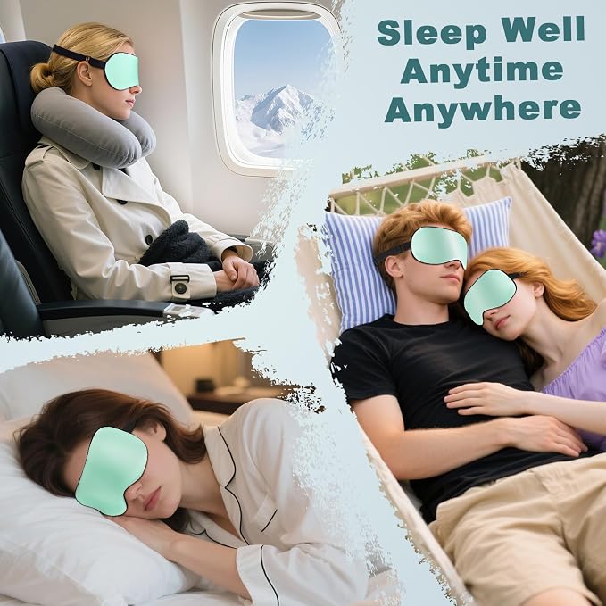 Sleep Mask for Side Sleeper Women Men, Eye Mask for Sleeping Light Blocking - Image 7
