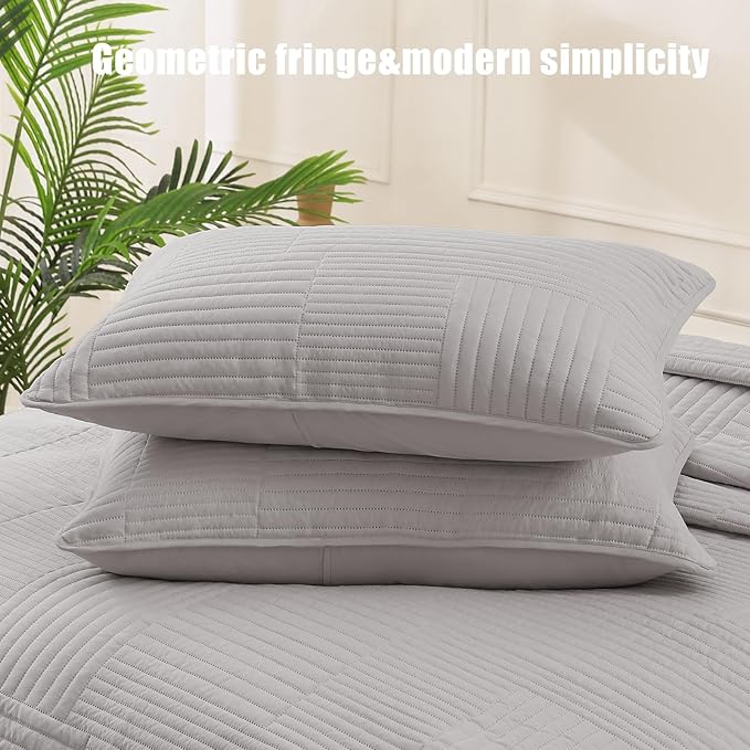Whale Flotilla Ultra Soft Queen Quilt Bedding Set, Lightweight Microfiber Light - Image 6