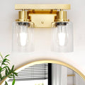 2-Light Brushed Gold Vanity Lights by DIKAIDALights