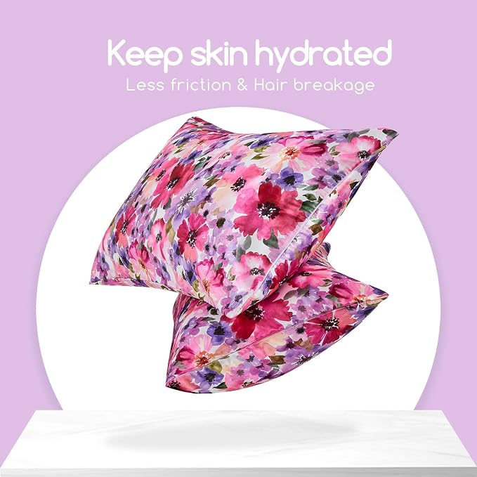 MR&HM Satin Pillowcase for Hair and Skin, Silk Satin Pillowcase 2 Pack - Image 3