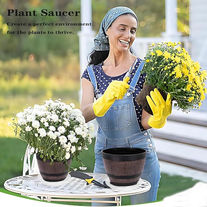 4 Pack of 16 inch Plant Saucer, Large Plant Tray, Heavy Sturdy Plant Drainage - Image 7