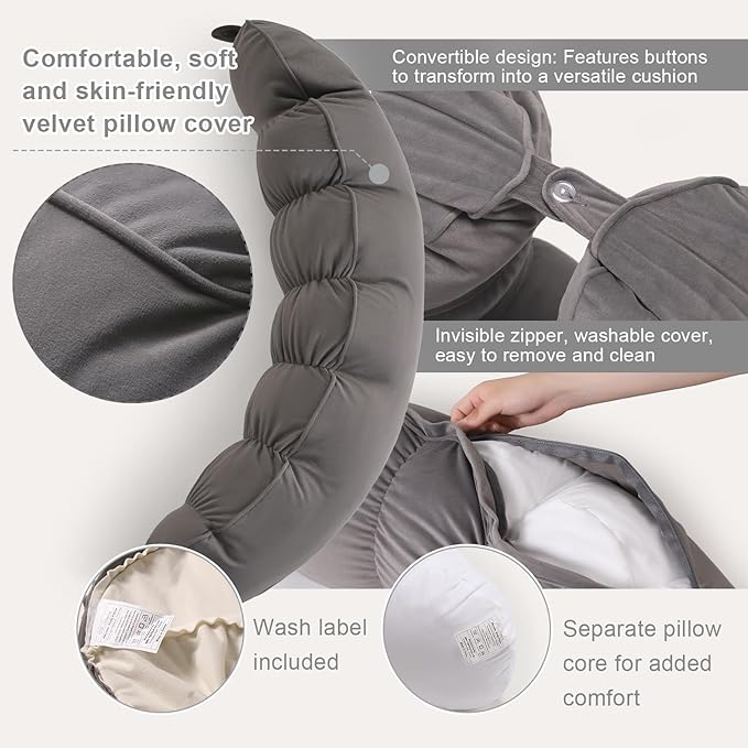 Peallow – Long Round Body Pillow - Image 4