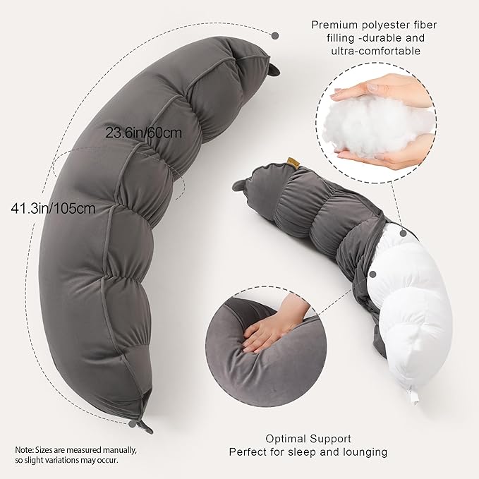 Peallow – Long Round Body Pillow - Image 3