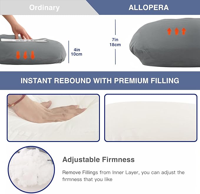 ALLOPERA Pregnancy Pillow, Full Body Maternity Pillow 57 inch, - Image 4