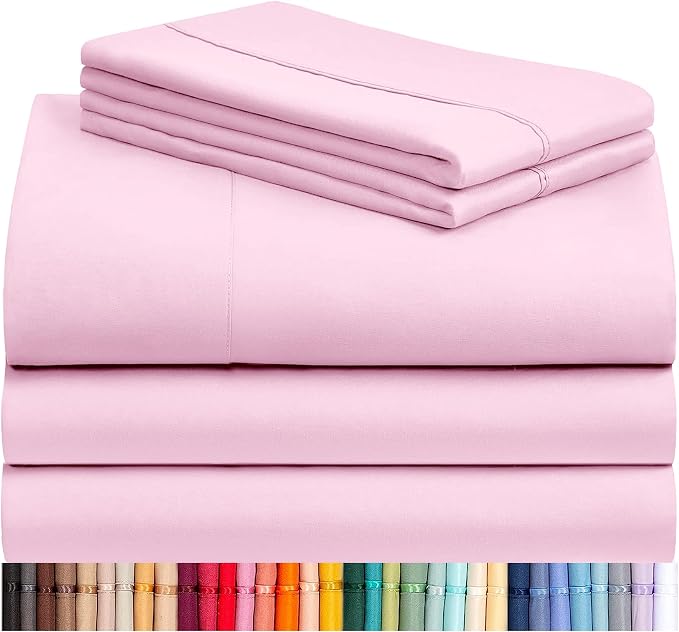 LuxClub 5 PC Sheet Set Bed Sheets Deep Pockets 16" Eco Friendly Wrinkle Free by LuxClub