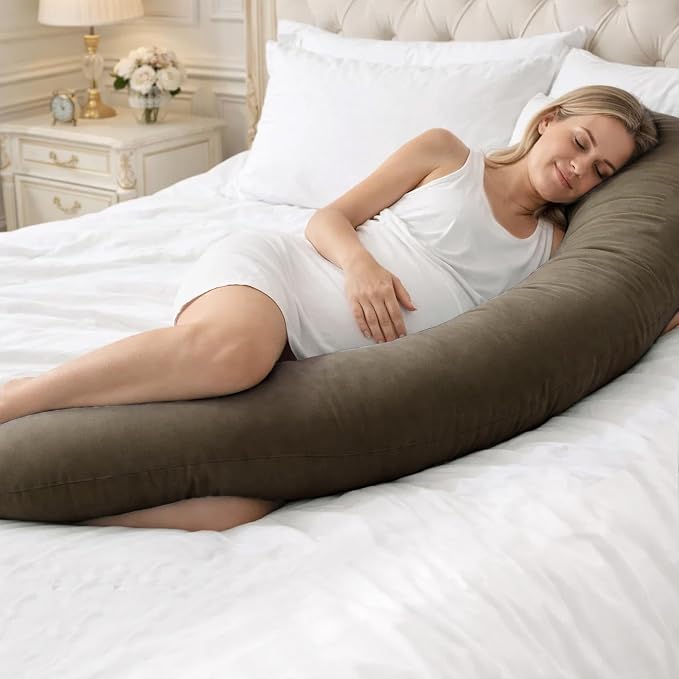 Pregnancy Pillow for Side Sleeping, 74 Inch C Shaped Long Body Pillow, Sleep - Image 2