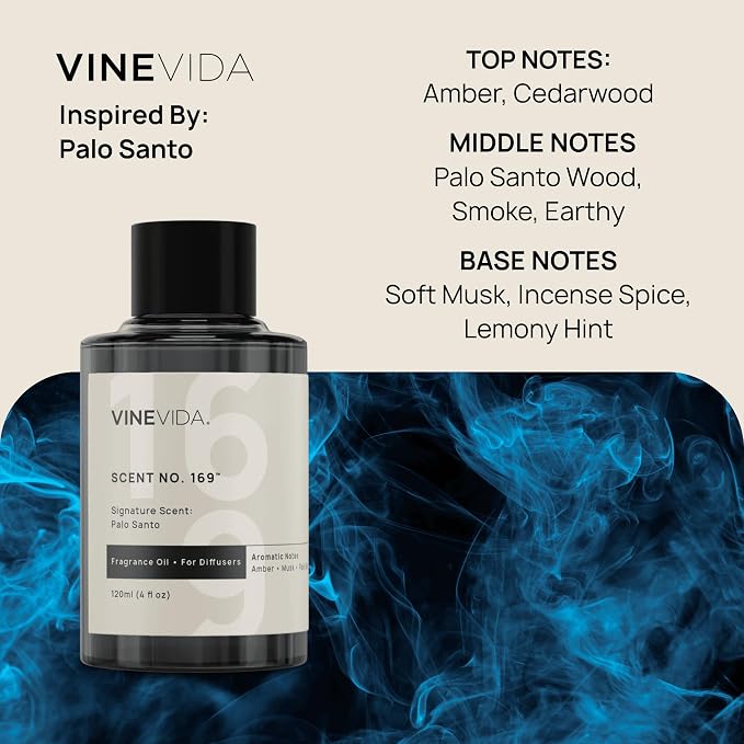 VINEVIDA Inspired by: Palo Santo; Diffuser Oil Refill | Premium Scent Diffuser - Image 2