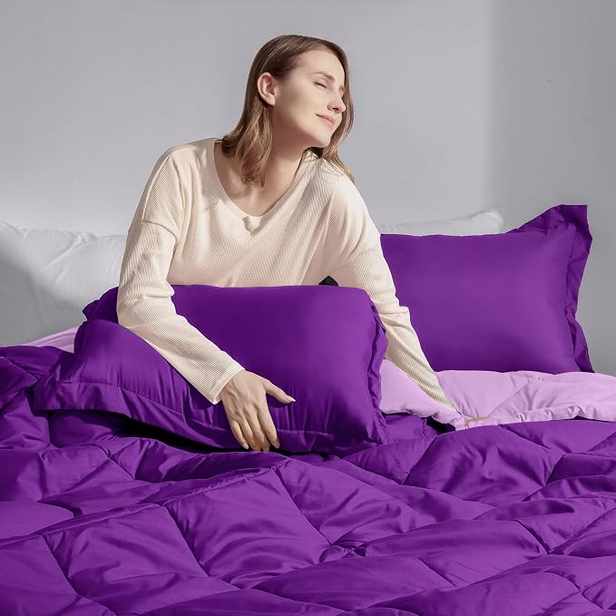 Basic Beyond Purple Twin Comforter Set - Image 7