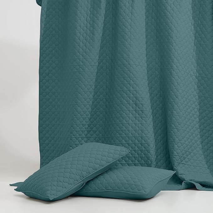 HORIMOTE HOME Quilt Queen Size Teal Blue, Lightweight Quilts - Image 5