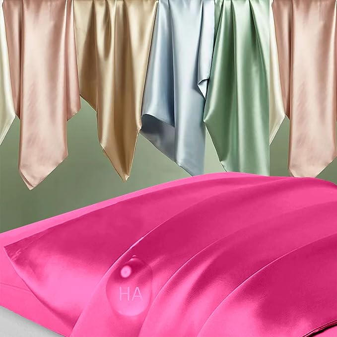 Silk Pillowcase 2 Pack, Mulberry Silk Pillow Cases Queen Size Set of 2 - Image 2