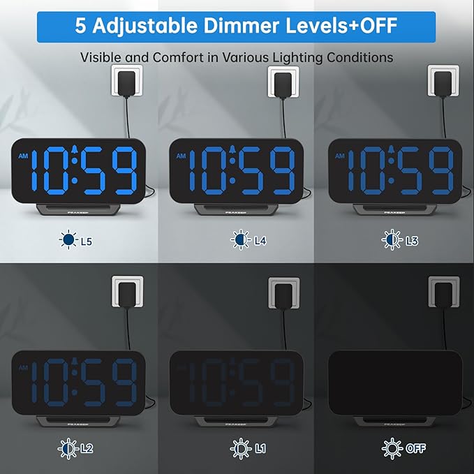 Peakeep Small Digital Alarm Clock - Image 3