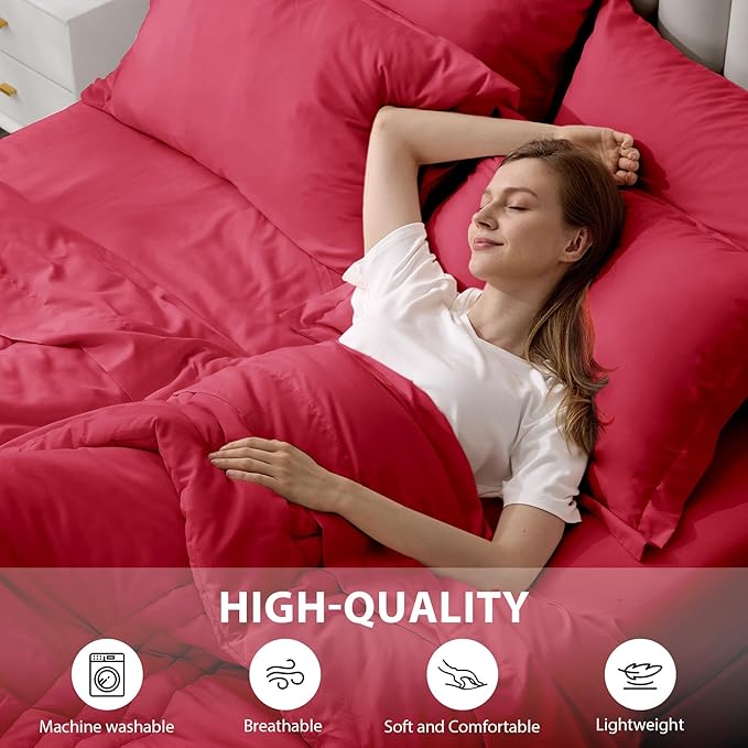 Full Comforter Set Red - Image 3