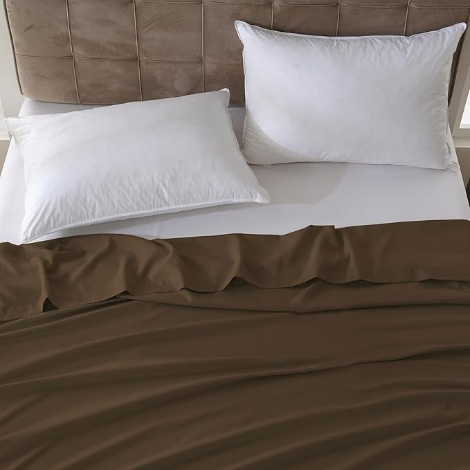 ZPECC Twin Flat Sheet Only 6 Pack, Durable Brown Top Bed Sheets Hypoallergenic - Image 7
