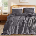 LBRO2M 100% France Linen Duvet Cover Set King Size 3 Pcs Natural Flax Comforter by LBRO2MBedding