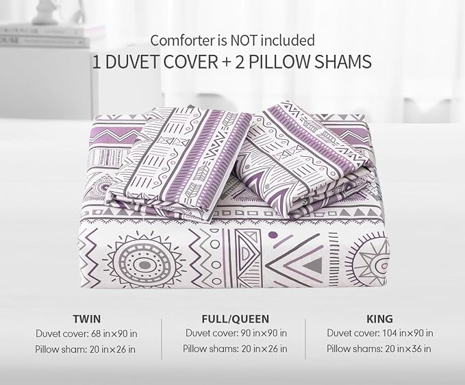 SLEEPBELLA Boho Chic Striped King Size Duvet Cover Set - Image 8
