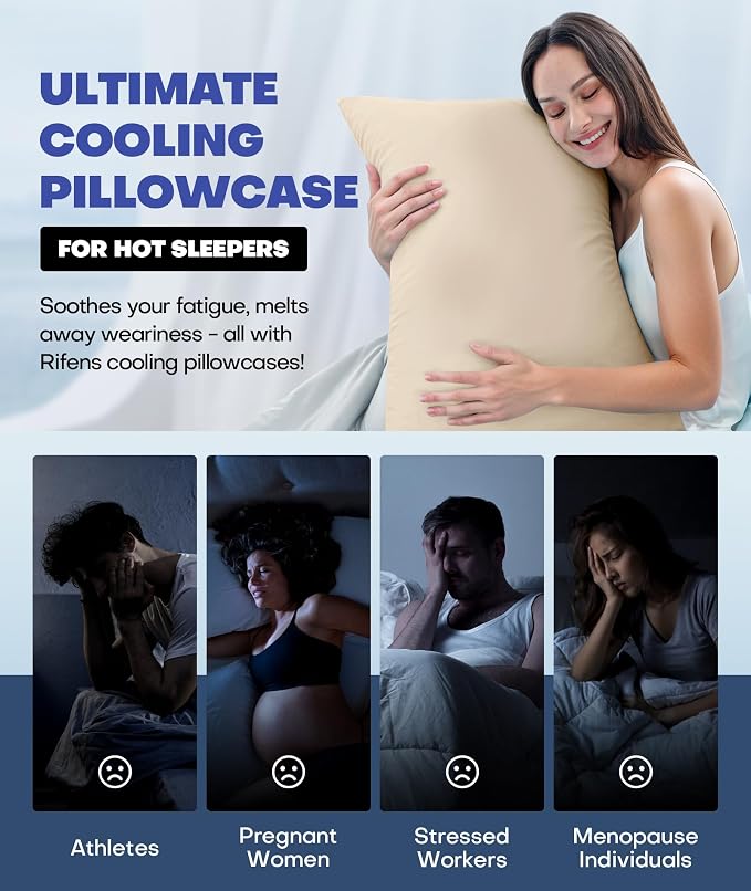 Ice Cooling Pillowcase for Hot Sleepers, Instantly Cool, Stays Cold All Night - Image 6