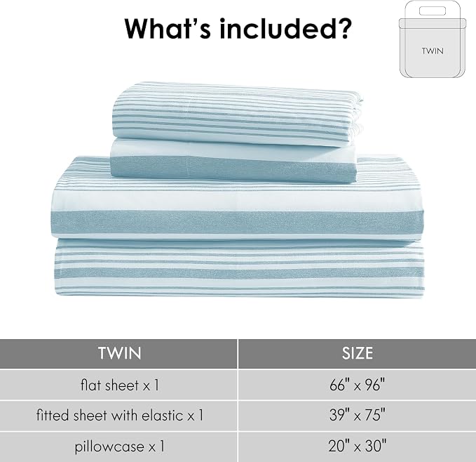 ClevaHome Classic Stripe Sheet Set - Image 5