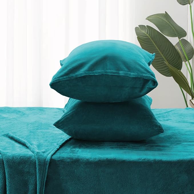 BEDELITE Flannel Sheets Queen Size Teal - Image 7