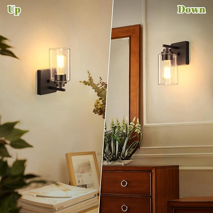 VerRon Set of 2 Wall Sconces for Bathroom, Modern Vanity Light Fixtures - Image 4
