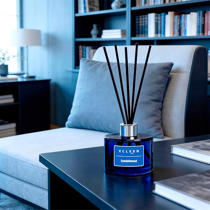 Xcleen Reed Diffuser Set, 6.7 fl oz Sandalwood Scented Oil Diffuser - Image 4