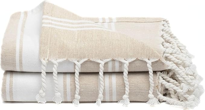 Cotton Turkish Beach Towel by 9Threads