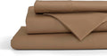 Linen Home 100% Cotton Percale Sheets Twin Size, Earthy Brown, Deep Pocket by LINENHOME