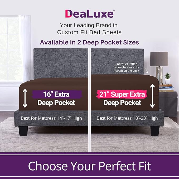 California King Fitted Sheet Deep Pocket – Real 16” Cal King Fitted Sheet Fit - Image 2