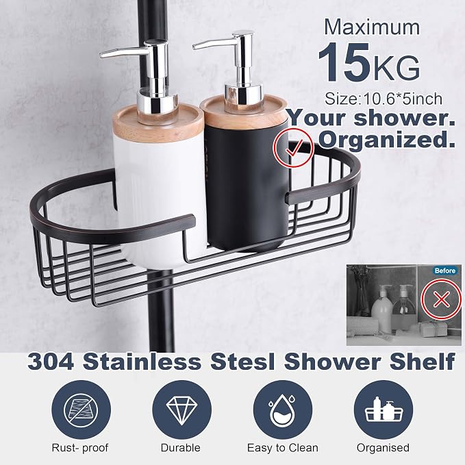 SonTiy Retrofit Rain Shower System Wall Mount, Oil Rubbed Bronze 12 Inch Rain - Image 5