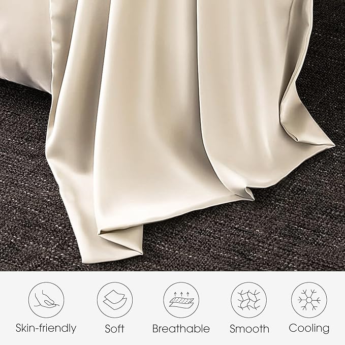 100% Silk Pillow Cases 2 Pack Queen Size Mulberry Silk Pillowcase - Image 4
