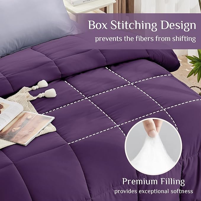 JOLLYVOGUE Twin Comforter Set, Ultra-Soft Bed in a Bag Twin Size 5 Pieces - Image 3
