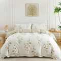OAITE Duvet Cover Set Queen Size Floral Pattern Ultra Soft 100% Cotton Duvet by OAITE