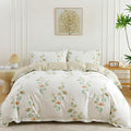 OAITE Duvet Cover Set Twin Size Floral Pattern Ultra Soft 100% Cotton Duvet by OAITE