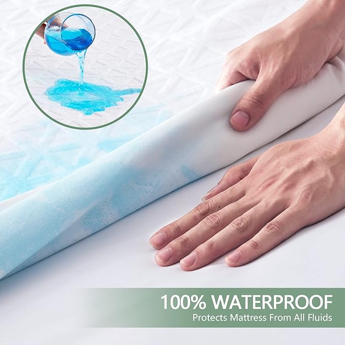 Premium Waterproof Mattress Protector Full Size, Breathable Bed Cover 3D Air - Image 3