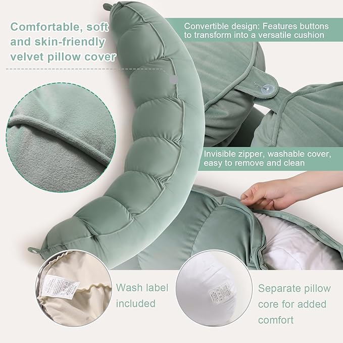 Peallow – Long Round Body Pillow - Image 4