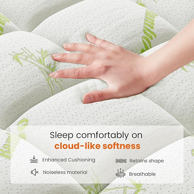 DUMOS Twin Size Ultra Soft Mattress Topper, Viscose Derived from Bamboo - Image 3