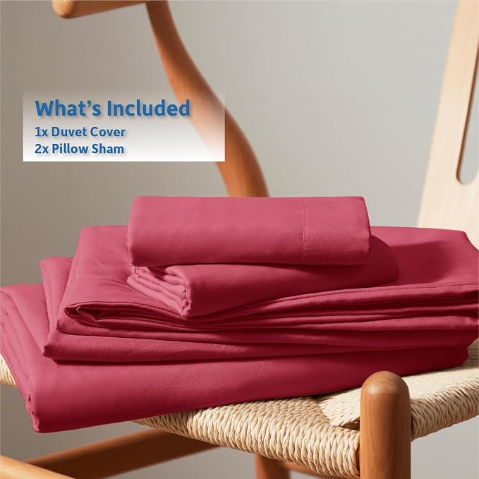 Nestl Burgundy Red Duvet Cover King Size - Image 9