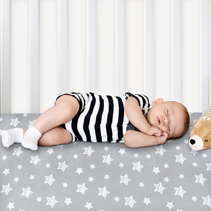 Crib Sheets for Boys or Girls 2 Pack, Fitted Crib Sheet for Standard Size Crib - Image 4