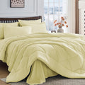 HEVUMYI Cream Yellow King Comforter Set by HEVUMYI