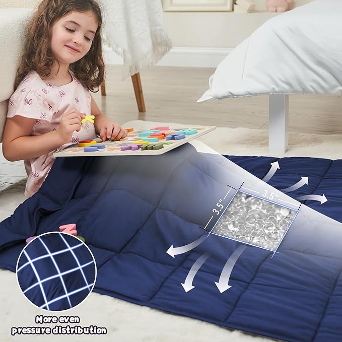 Weighted Blanket Kids 5lbs, Cooling Heavy Throw Blanket - Image 3