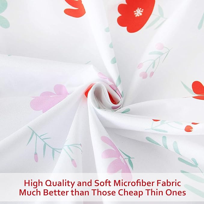 Pack and Play Sheets Girl Red Floral, Compatible - Image 3