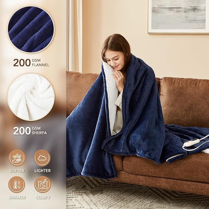 Homemate Electric Heated Blanket Twin Size - Image 2