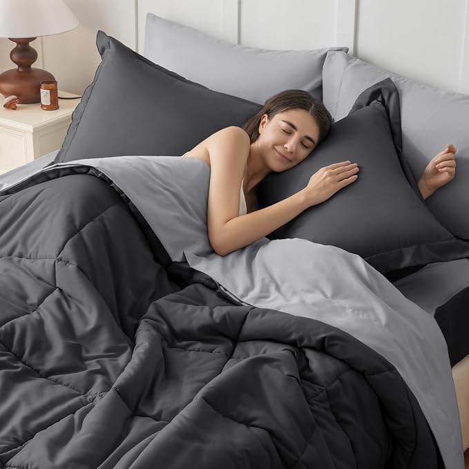 JOLLYVOGUE Queen Comforter Set, Ultra-Soft Bed in a Bag Queen Size 7 Pieces - Image 7