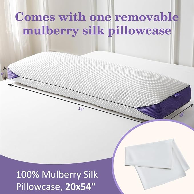HOMELAB Adjustable Shredded Memory Foam Body Pillow Bundle - Image 3