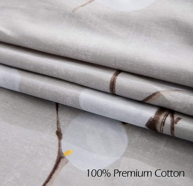 SLEEPBELLA Duvet Cover King, 600 Thread Count Cotton Grey Branch - Image 5